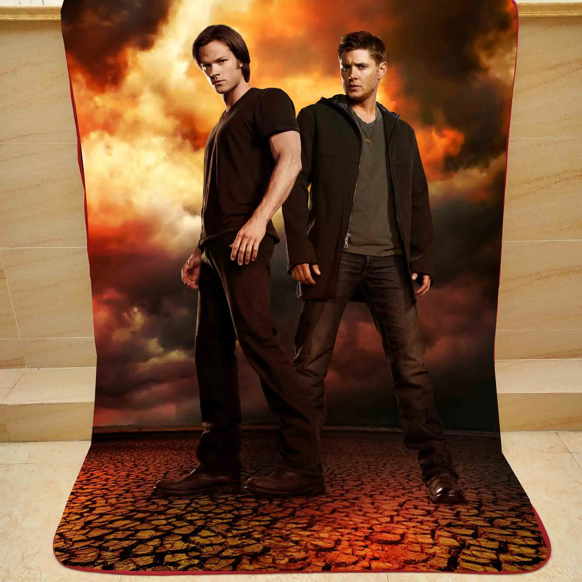 Супернатуральные одеяла из кораллового флиса для кровати/дивана плюшевое