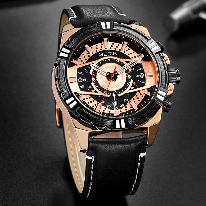 

MEGIR Sport Chronograph Quartz Watch Mens Watches Top Brand Luxury Men Causal Waterproof Watch Relogio Masculino Erkek Kol Saati