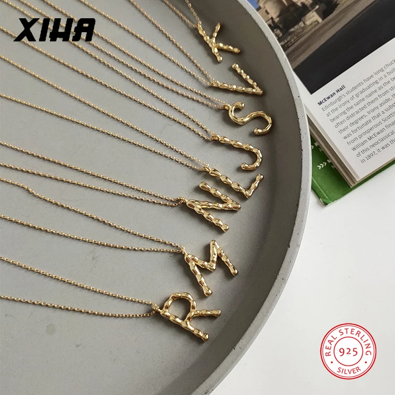 Цепочка XIHA с подвеской для женщин и девушек длинное ожерелье из серебра 925 пробы