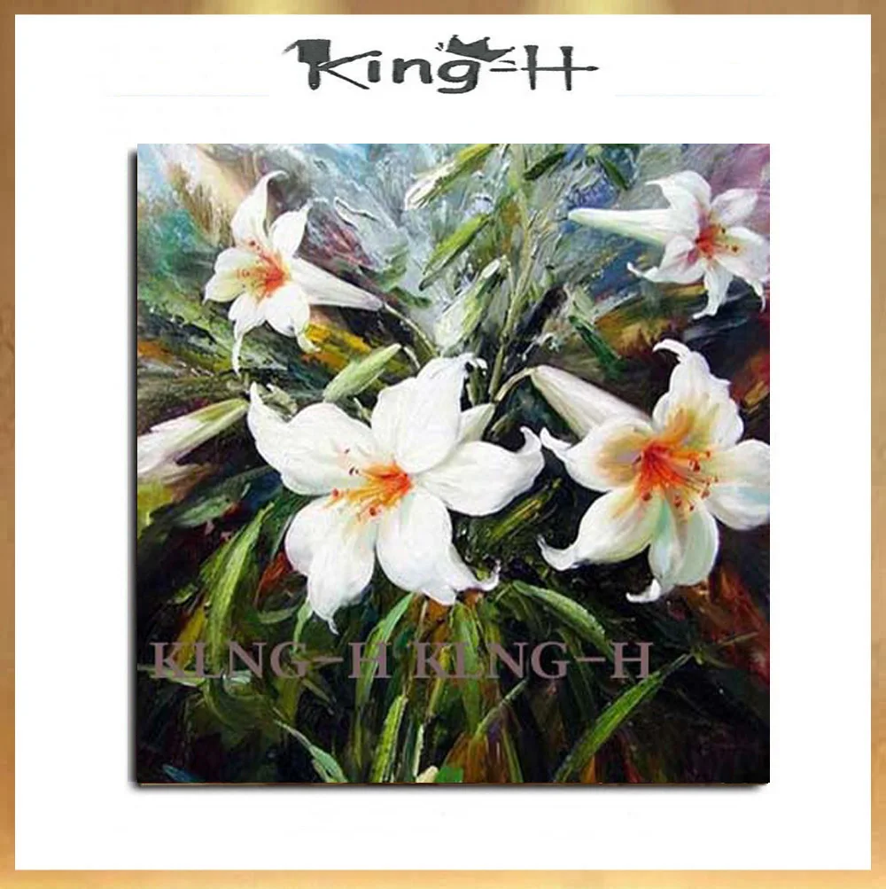 

Pintura de lienzo grande pintada a mano flores abstractas pintura al óleo en lienzo pared arte pared imagen para decoración del