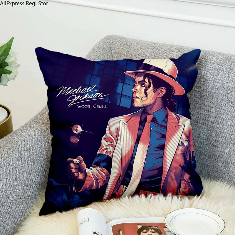 

DIY character picture custom cushion pillow case Michael Jackson pillow case polyester decorative style pillow case pillow case