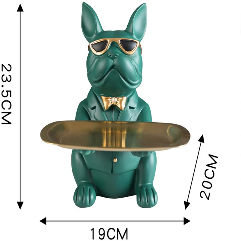

Fighting Dog Storage Tray Home Decoration Accessories Ornaments Key Candy Jewelry Tray Nordic Light Luxury Desk Decoration