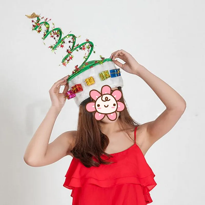 

New Year Christmas Spring Hat Cute Kids Adults Gift Caps Christmas Party Decoration Supplies