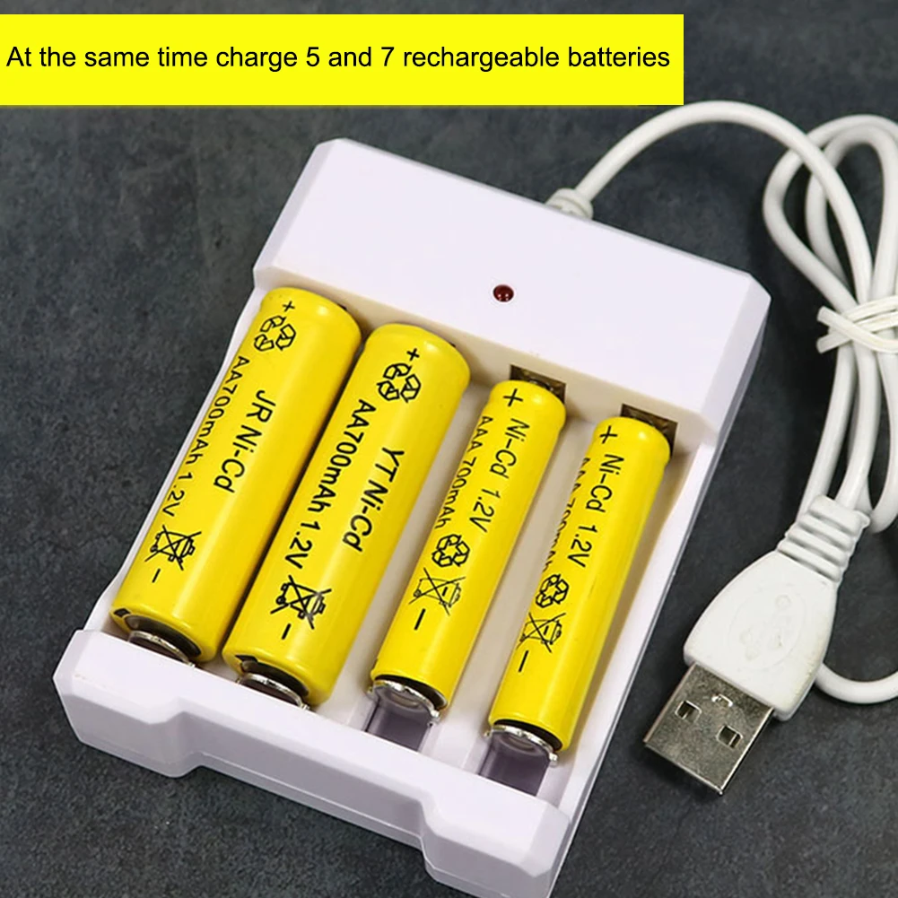 4 слота USB зарядное устройство для батарей AA AAA NiCd NiMh адаптер зарядного устройства