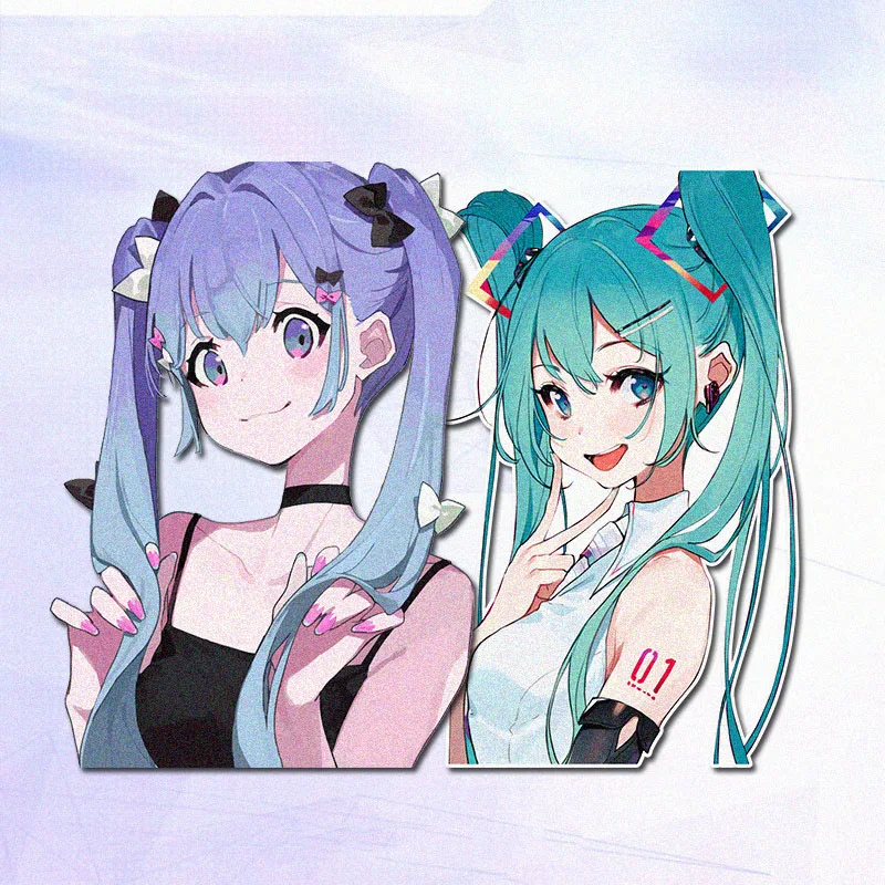 Аниме-наклейка Hatsune Miku 13 см украшение автомобиля водонепроницаемая наклейка