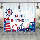 Виниловый фон для фотосъемки мальчиков на день рождения с изображением морского маяков лодки якоря праздвечерние чный летний фон для фотосъемки