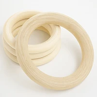 15102050pcs handmade unfinished wooden ring beads circle diy art craft natural for kids jewelry making teething garden plant