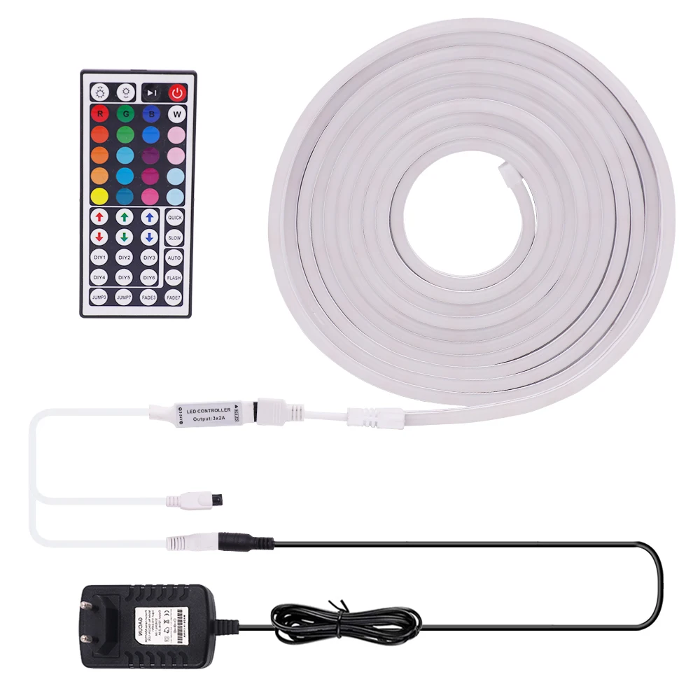 RGB неоновая лампа DC12V 3535 наружная Водонепроницаемая лента трубка 96 светодиодов/м