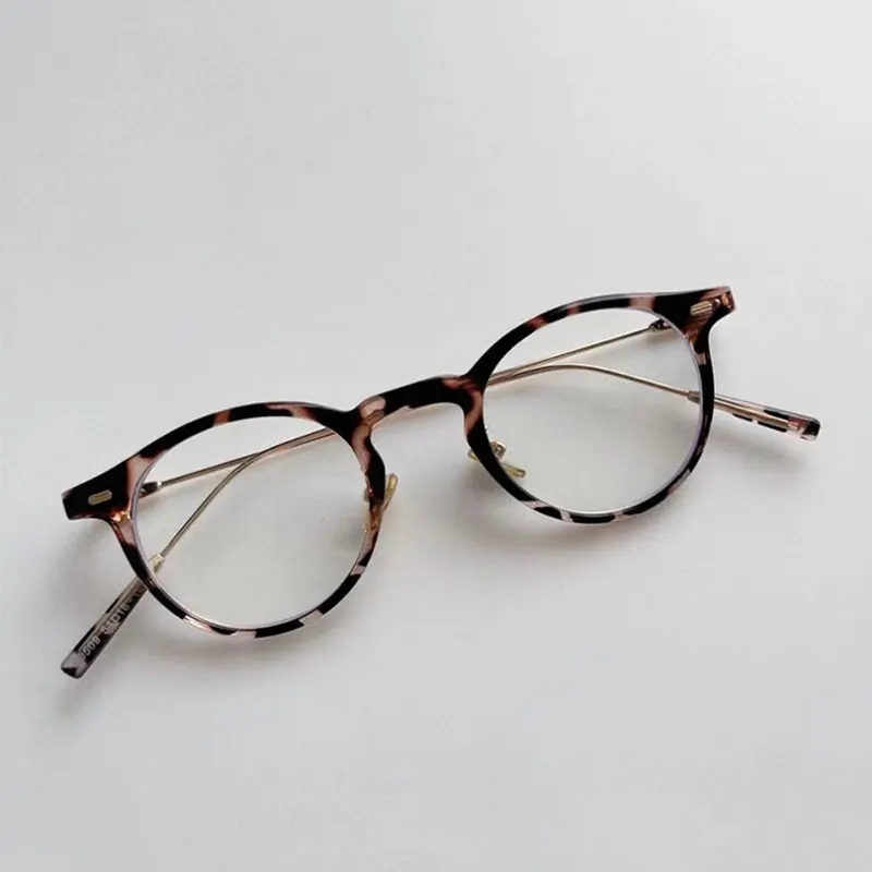 

Retro round Plastic Titanium Anti-blue light Glasses Frames Ultralight Men Women Optical Fashion Computer Glasses 50351