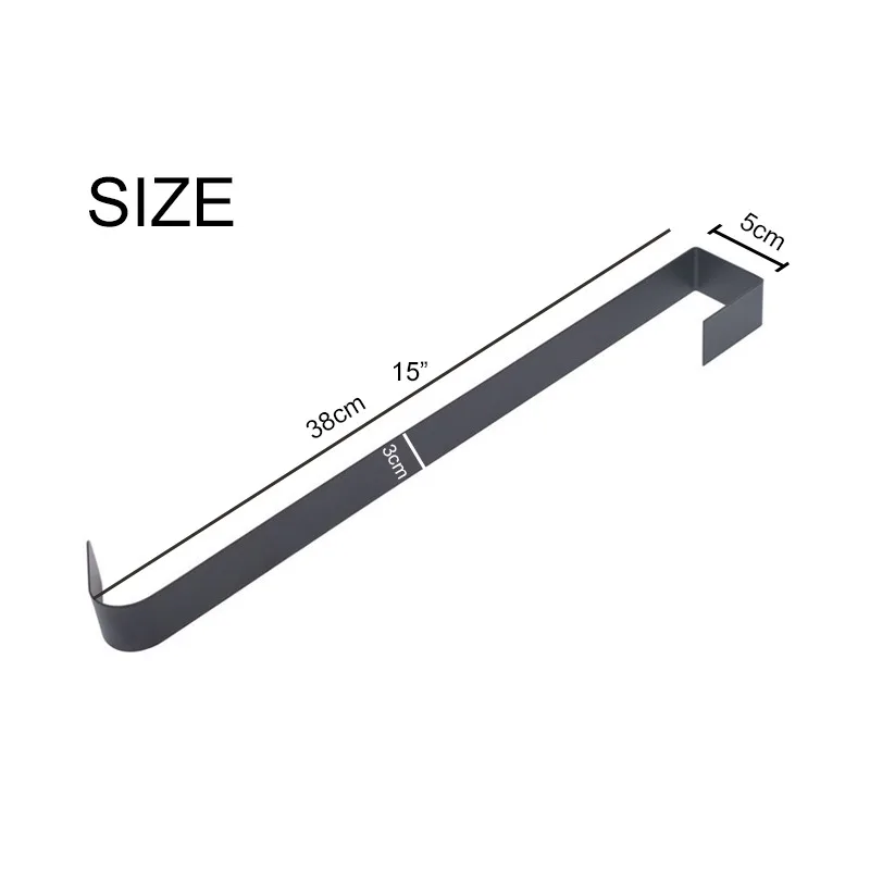 15-дюймовая металлическая вешалка для венка дверные Крючки рождественские