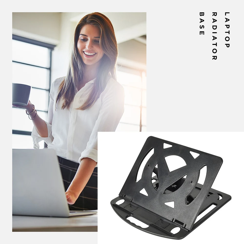 

Laptop Stand 360 Degree Rotating Adjustable Notebook Computer Riser With Foldable Phone Holder Cooling Bottom Bracket