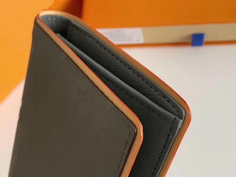 

Luxury first-line wallet high-quality men's gray canvas wallet is small in size