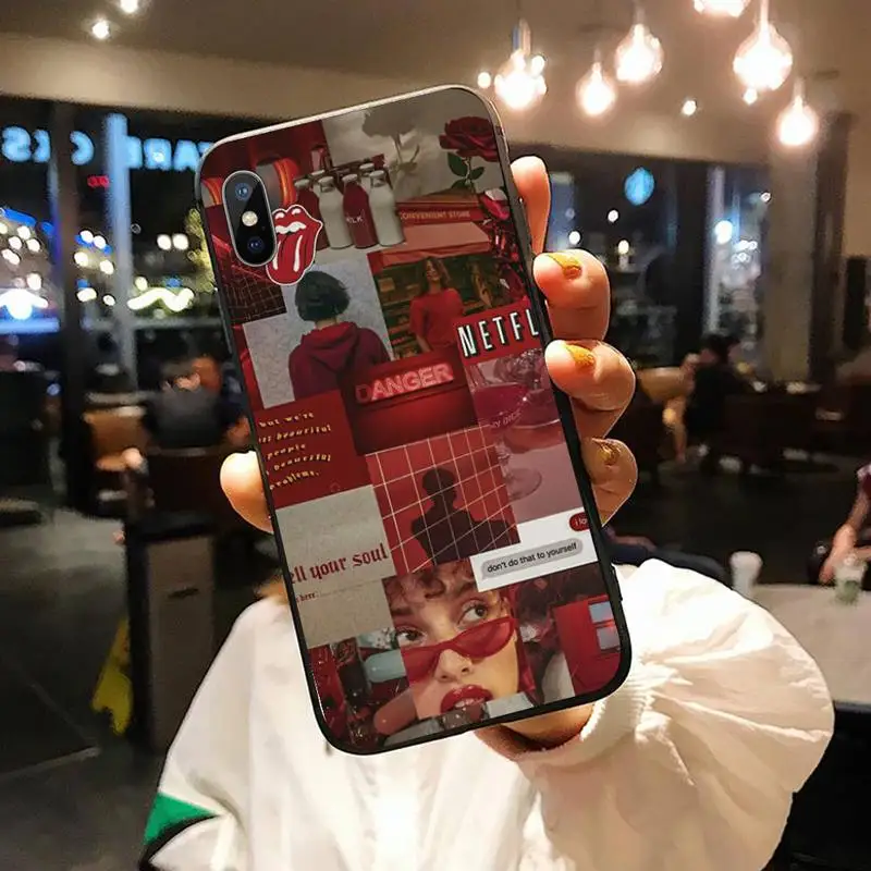 

Aesthetic Collage poster pattern luxury mobile Phone Case shell for iPhone 11 12 pro XS MAX 8 7 6 6S Plus X 5S SE 2020 XR