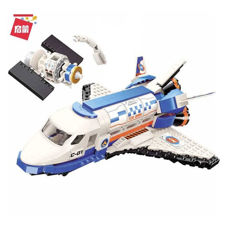 

Enlighten Technical Space Shuttle Building Blocks Satellite DIY Educational boy Toys For Children 532pcs Christmas birthday Gift