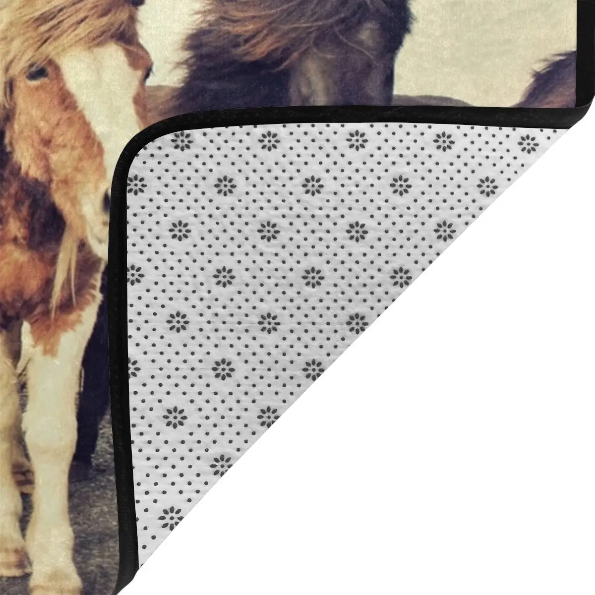 Коврик с лошадьми ковер коврик из полиэстера нескользящий для украшения пола