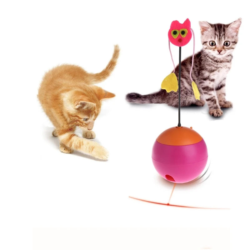 

Pet Toys Electric Tumbler Rolling Food Dispenser Feeder Funny Ball Dog Cat Puppy LX9C