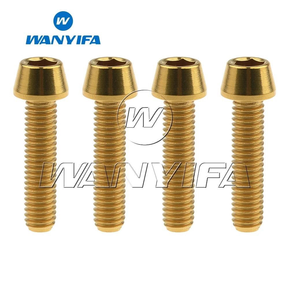 Титановый "Wanyifa" болты M6x25mm шестигранный винт для велосипеда ободного тормоза винт 4 шт