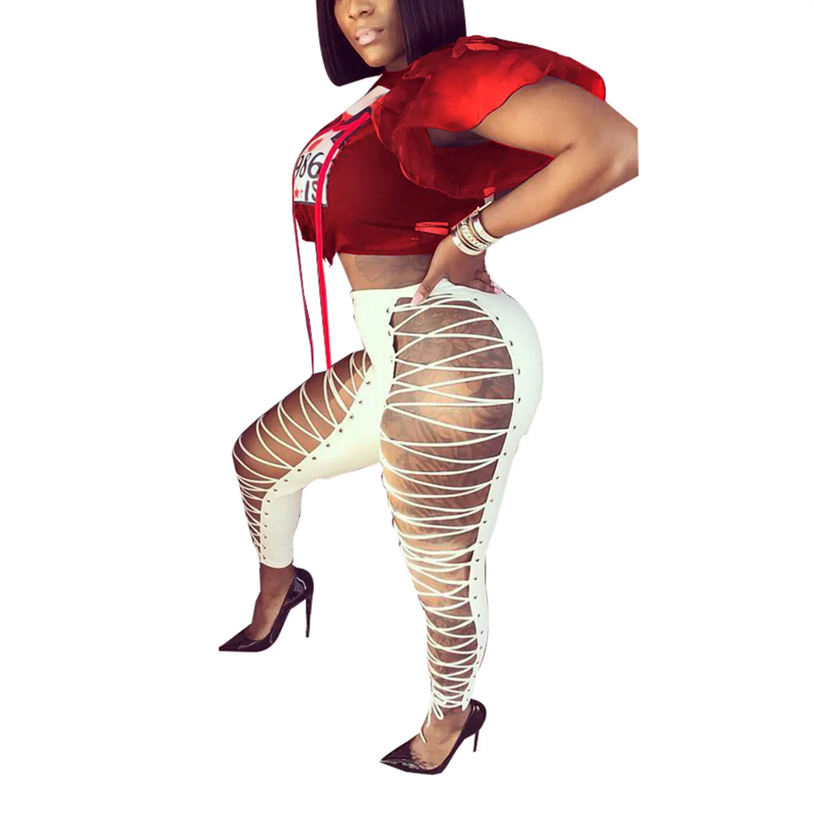 Женский укороченный топ с асимметричным подолом футболка круглым вырезом и