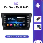 Автомагнитола для Skoda, мультимедийный видеоплеер с DVD-плеером, GPS-Навигатором, Wi-Fi, 2013 p, IPS, Android 1, 16 ГБ, типоразмер 2DIN, 2019-1080