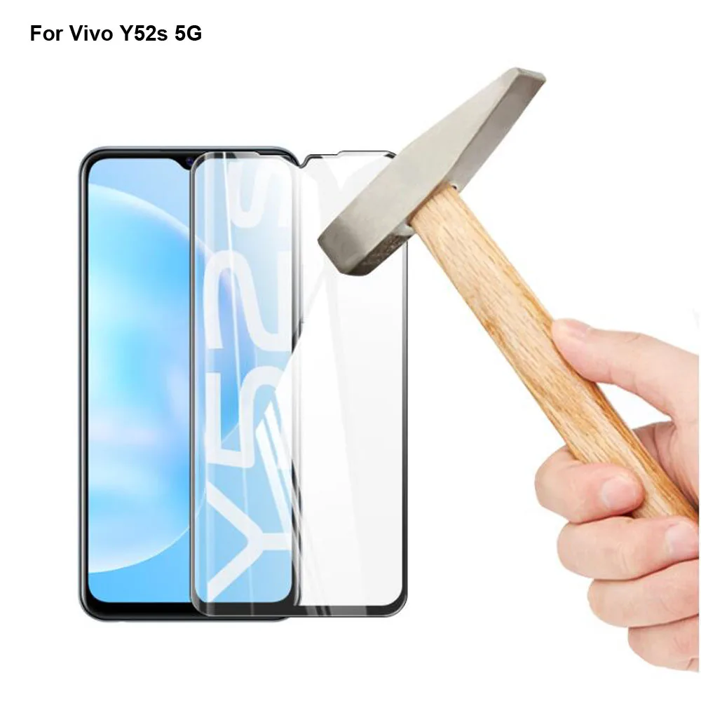 

2PCS Tempered Glass For ViVO Y52s 5G Full Cover 9H Explosion-proof Screen Protector For ViVO Y 52s 5G Protection Film