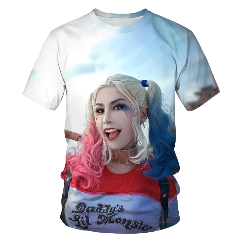 

New summer oversized T-shirt Multi Color 3D character print t-shirt men's women's boys personalized fashion street style