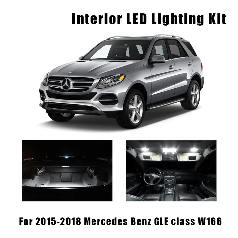 

17 шт. Canbus без ошибок, фонарь для карты Mercedes Benz GLE class W166 GLE350 GLE450 GLE500 2015-2018