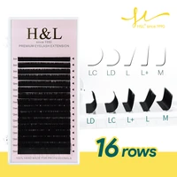 hl since 1990 lllcldmlu curl 8 15 mix korean pbt mink eyelashes individual eyelashes for grafting l shaped makeup lashes