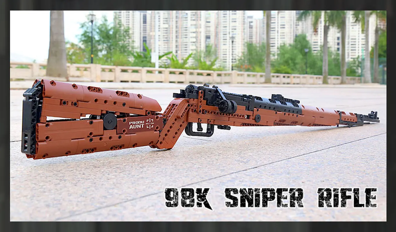 

IN STOCK 1025+ PCS 14002 Motorized Mauser 98K Sniper Rifle Model Building Blocks Bricks Kids DIY Toy Christmas Gifts