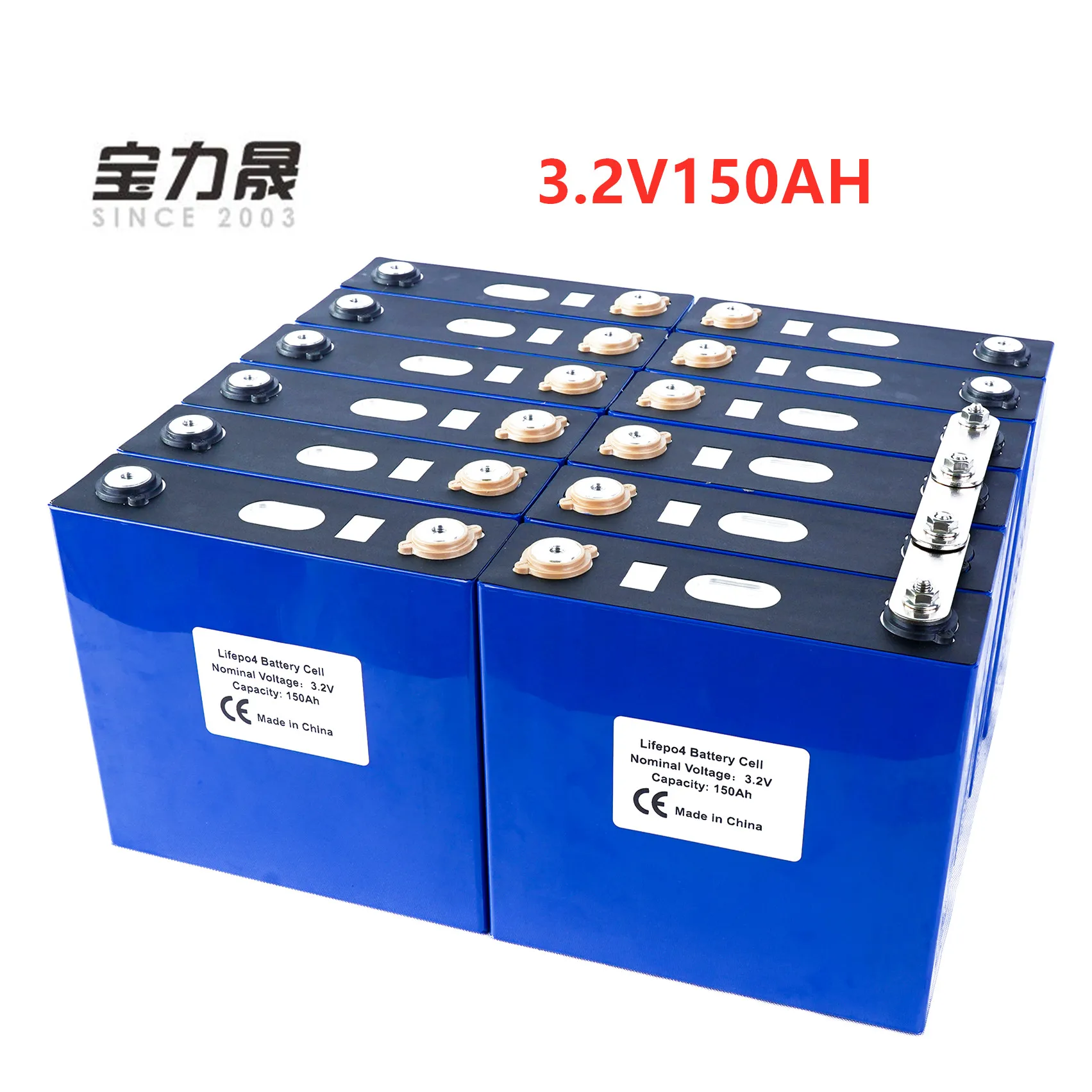 Lifepo4 Батарея Новый 3 2 V 150Ah 6 шт. Перезаряжаемые литий железо фосфатных