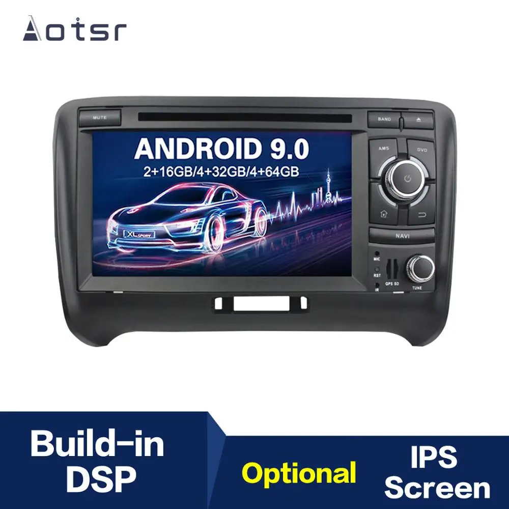 AOTSR 7 дюймовый Android 9 0 IPS DSP GPS навигатор автомобильный DVD радиоплеер для Audi TT 2006 2013