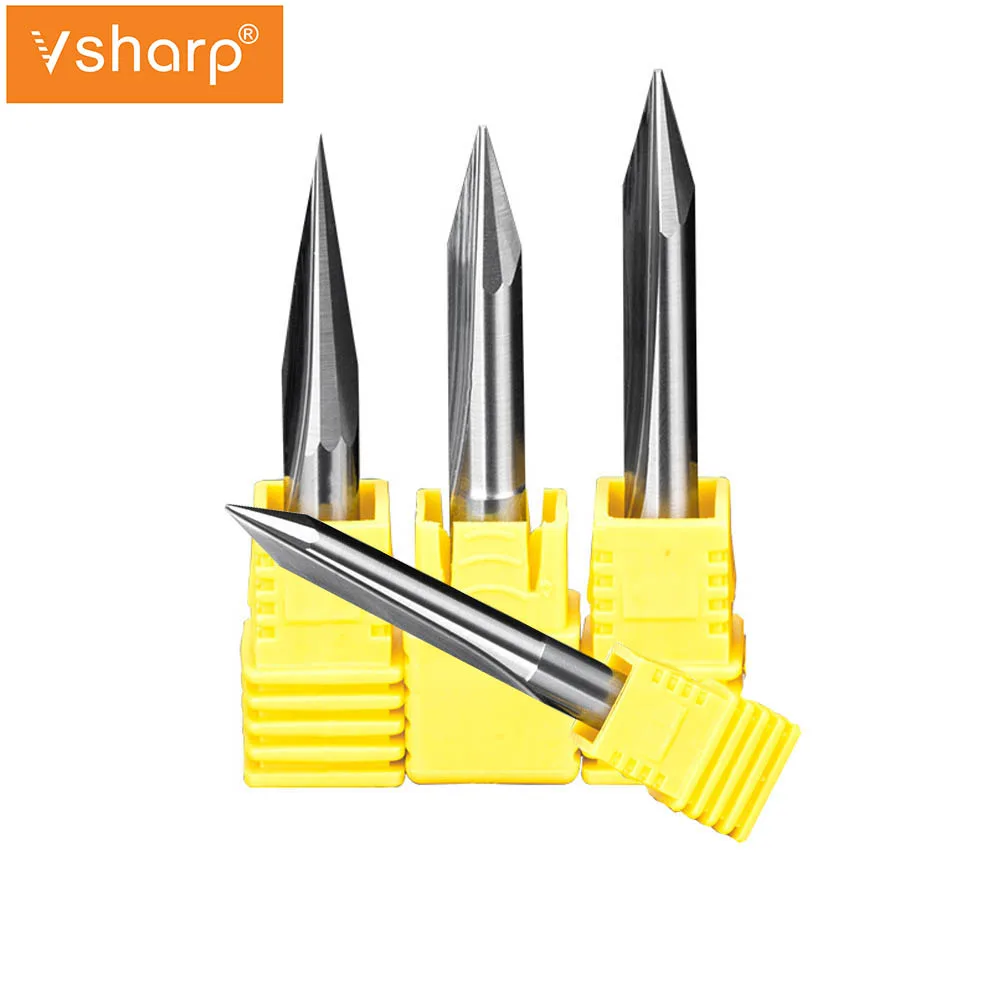 V sharp 2 канавки наконечник Концевая фреза 6 мм хвостовик двойное лезвие прямой