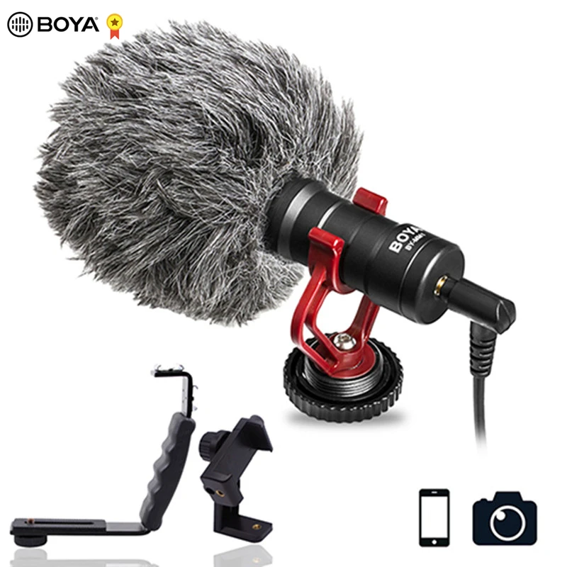 Микрофон BOYA для цифровой зеркальной камеры Osmo Pocket Youtube Vlogging iPhone Android DSLR|Микрофоны|