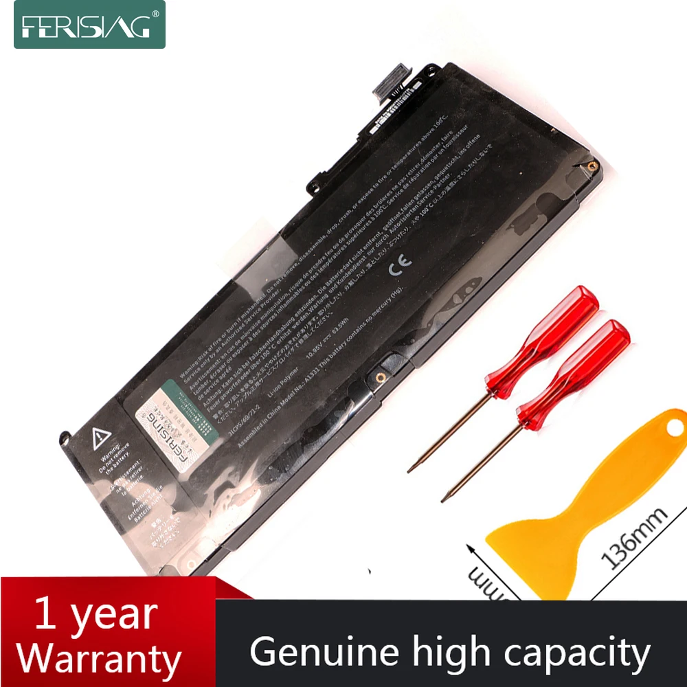FERISING 5800mah / 63.5Wh 10 95 V оригинальный новый A1331 Аккумулятор для ноутбука Apple MacBook Unibody 13