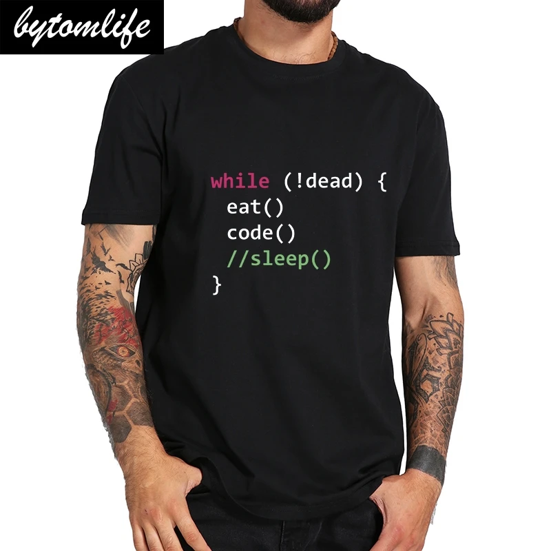 

Computer Science Python Programmer Eats Code Sleep T Shirt 100% Cotton Tee Tops High Quality Cloth T-shirt