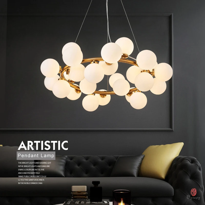 Художественная декоративная светодиодная Подвесная лампа с пузырьками