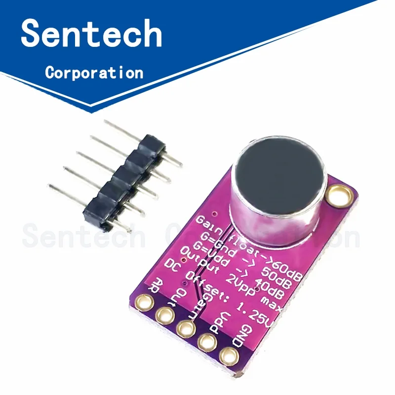 MAX9814 Микрофон AGC Усилительная плата Сенсорный модуль звука Автоматическое управление усилением Атака для Arduino MAX4466 печатная плата Набор для самостоятельной сборки