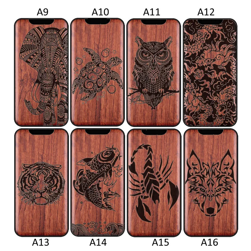 Чехол с 3D резным деревянным мультяшным медведем для Oneplus 8 Pro чехол драконом львом