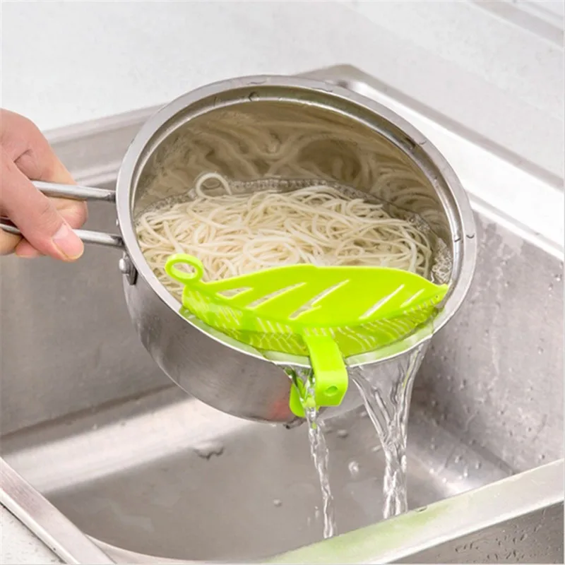 

Durable Clean Leaf Shape Rice Wash Sieve Beans Peas Cleaning Gadget Kitchen Clips Tools 878057
