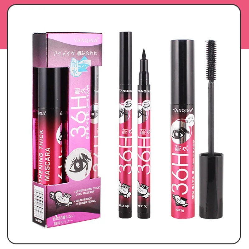 

Mascara Liquid Eyeliner Set Eye Lashes Makeups Black Smooth Waterproof Mascara Eyeliner SOYW889