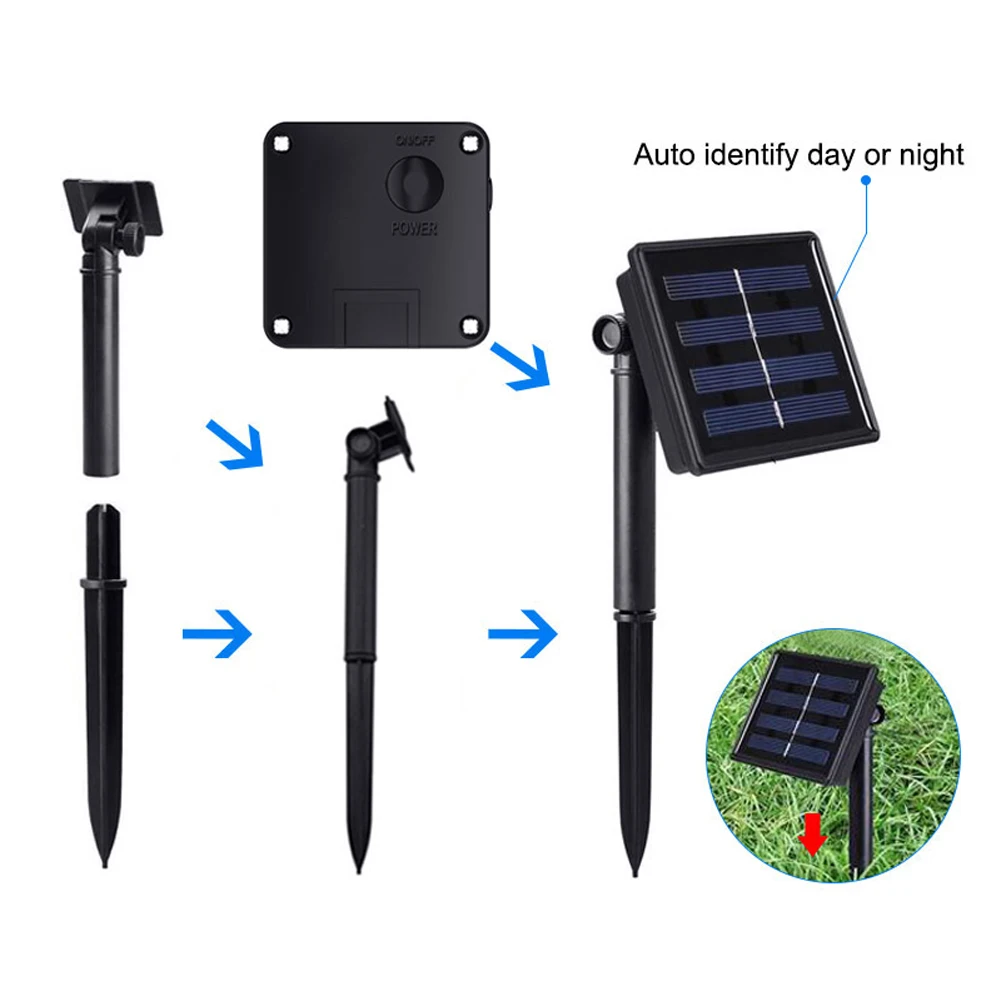 Светодиодная гирлянсветильник на солнечной батарее праздничное украшение для