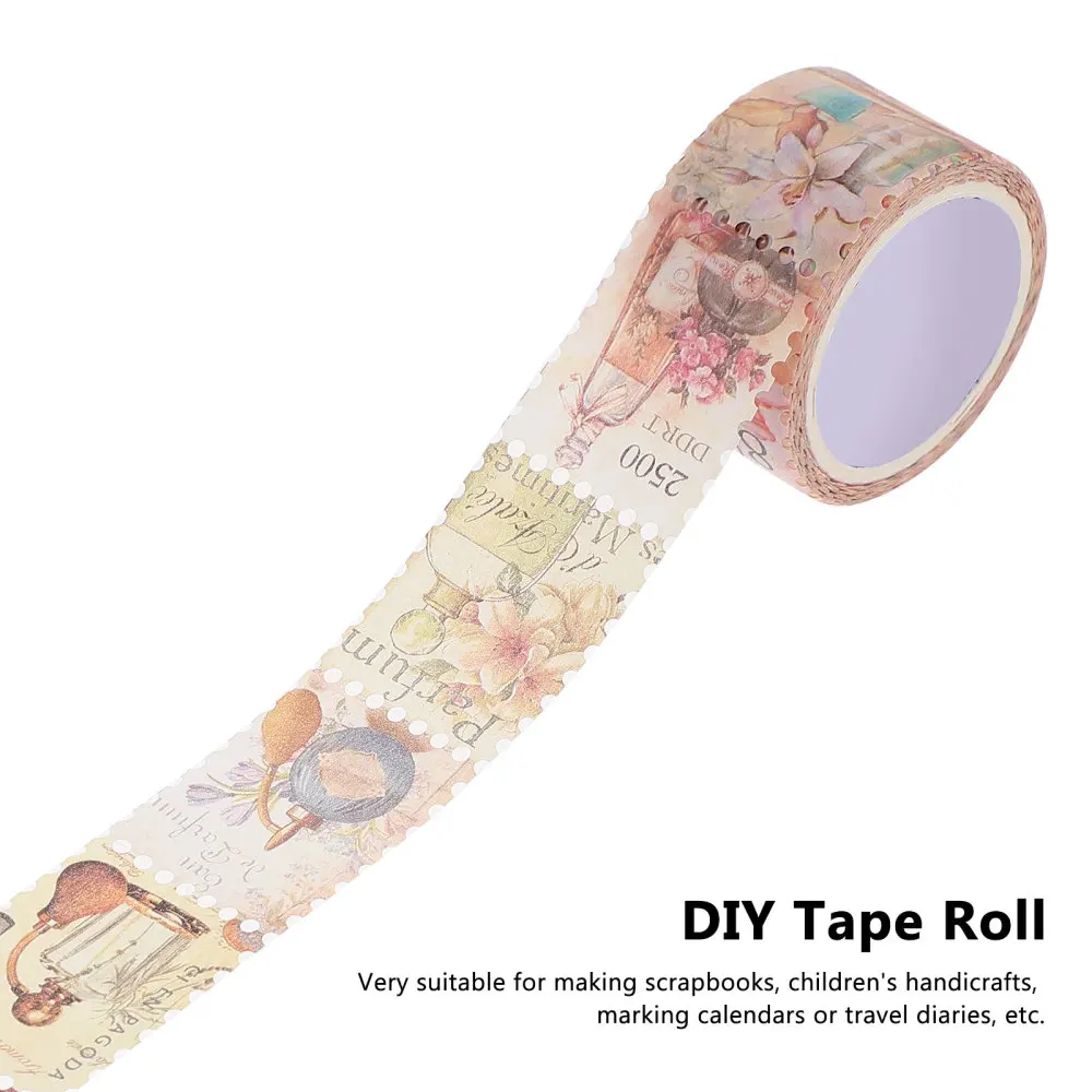 

4 Rolls Retro Stamp Stickers Decorative DIY Scrapbook Diary Hand Account Sticker