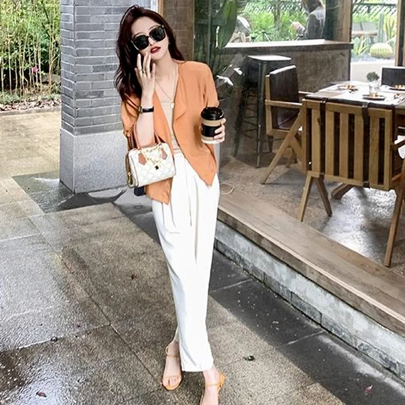 

Basic Jackets Women Solid Temperament Sunscreen Leisure All-match Summer Korean Style Ladies Clothing Loose Stylish Breathable