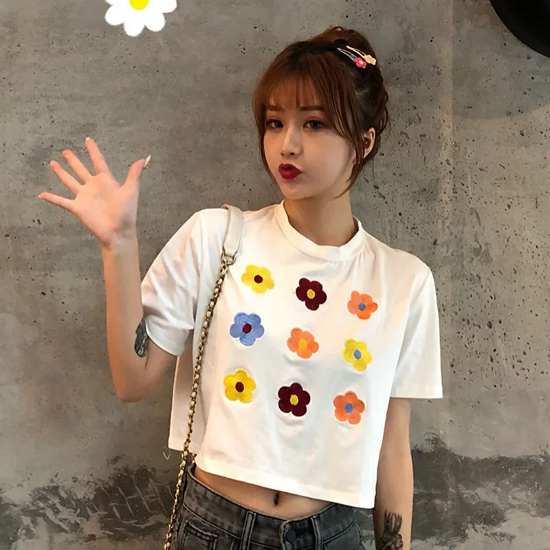 2019 Летний Новый Стиль Женский модный дизайн свободный круглый вырез Вышитый