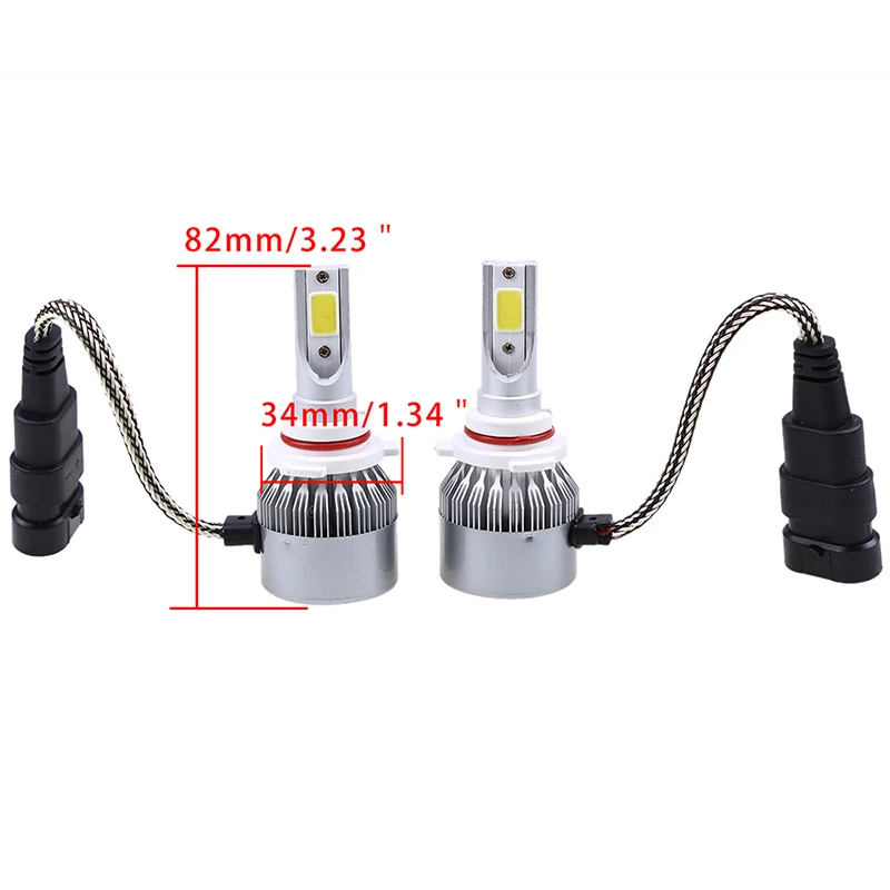 Posbay светодиодный налобный фонарь для автомобиля C6 H4/9006/H1/H3/9005/H7/H11 72 Вт 7600LM