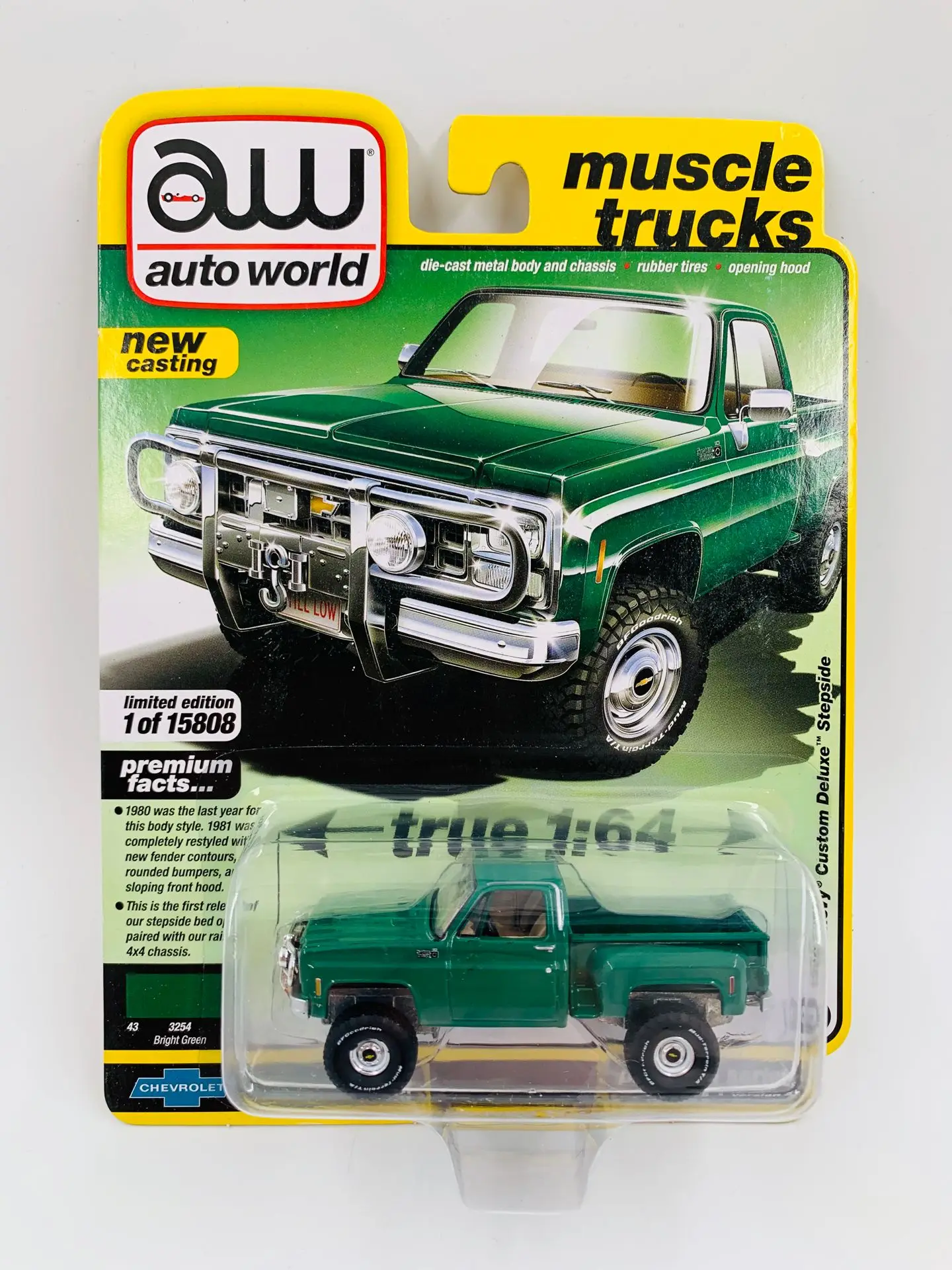 

AW 1:64 1980 Chevrolet CustomDeluxe10 Diecast Collection of Simulation Alloy Car Model Children Toys