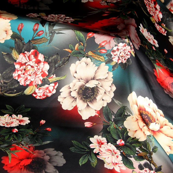 

Ткань для юбки из натурального шелка, эластичный атласный Ципао, винтажный материал