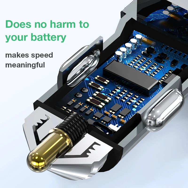 Suntaiho мини двойной зарядное устройство USB для iPhone 11 Pro Max samsung Xiaomi huawei QC 3,0 5A быстрая зарядка автомобильное зарядное устройство для мобильного телефона