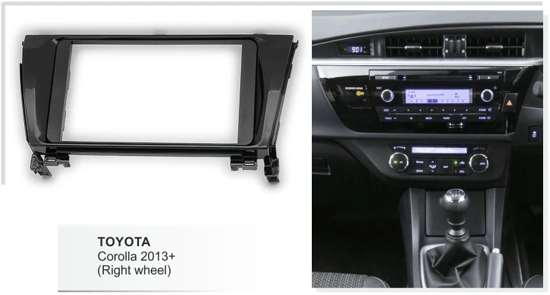 Автомобильная радиопанель для Toyota Corolla Altis 2013 + (правое колесо) комплект приборной