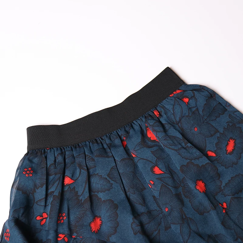 Женская шифоновая юбка TWOTWINSTYLE Весенняя асимметричная миди с высокой талией и