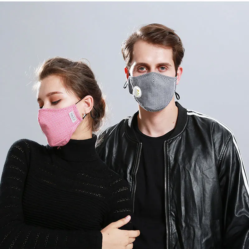

Korean Fabric Mouth Face Mask PM2.5 Anti Haze/Anti dust Pollution mouth mask Respirator With Carbon Filter Respirator Black Mask